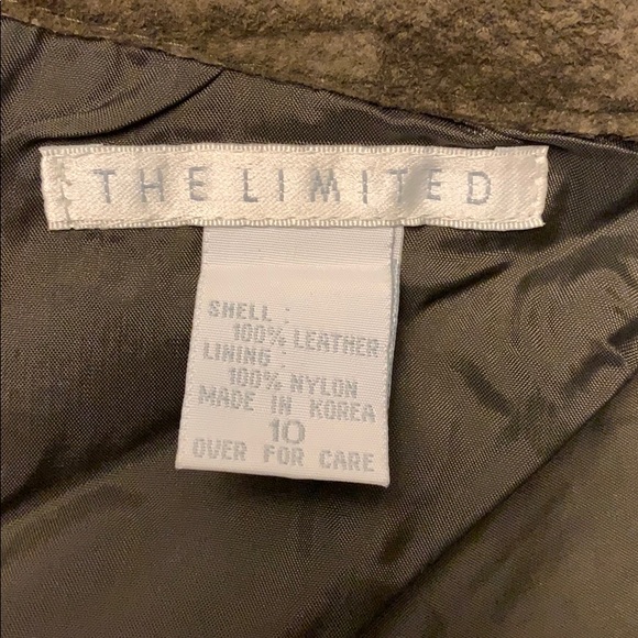 Vintage The Limited Olive Green Suede Skirt Sz 10 - Picture 4 of 8